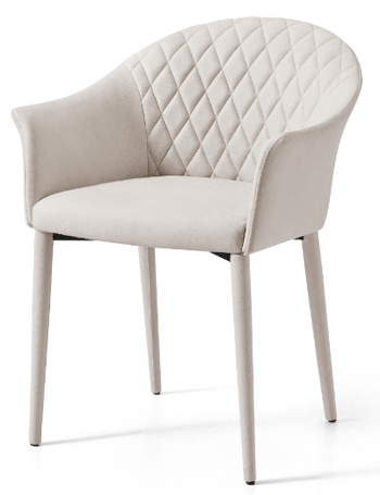 White-upholstered dining-chair